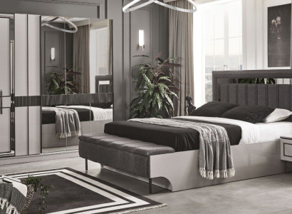 Bedroom Set Complete's Bed 2x Bedside tables Wardrobe Luxury Furniture